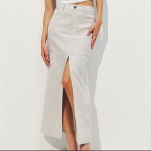Reformation Tazz Maxi Linen Skirt